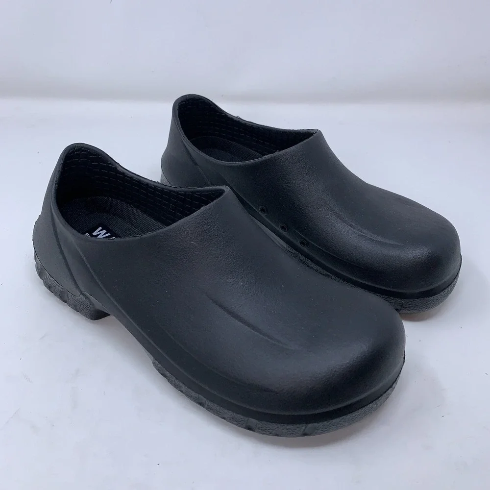 Wako Mens Size 40 Black Waterproof Non-Slip Safety Work Clogs Chef Shoes NWOB